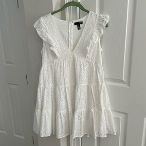 Aqua eyelet babydoll style dress size M